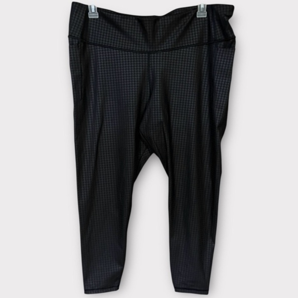 Gap Fit Women’s Regular XXL Houndstooth Black Full Length Leggings